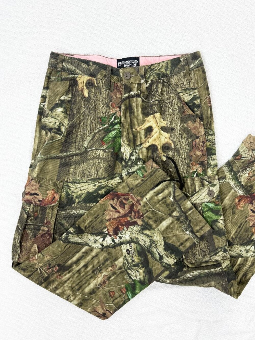 Mossy Oak Break Up Infinity Camo Cargo Pants Women Medium 10 12 Hunting Pink NEW